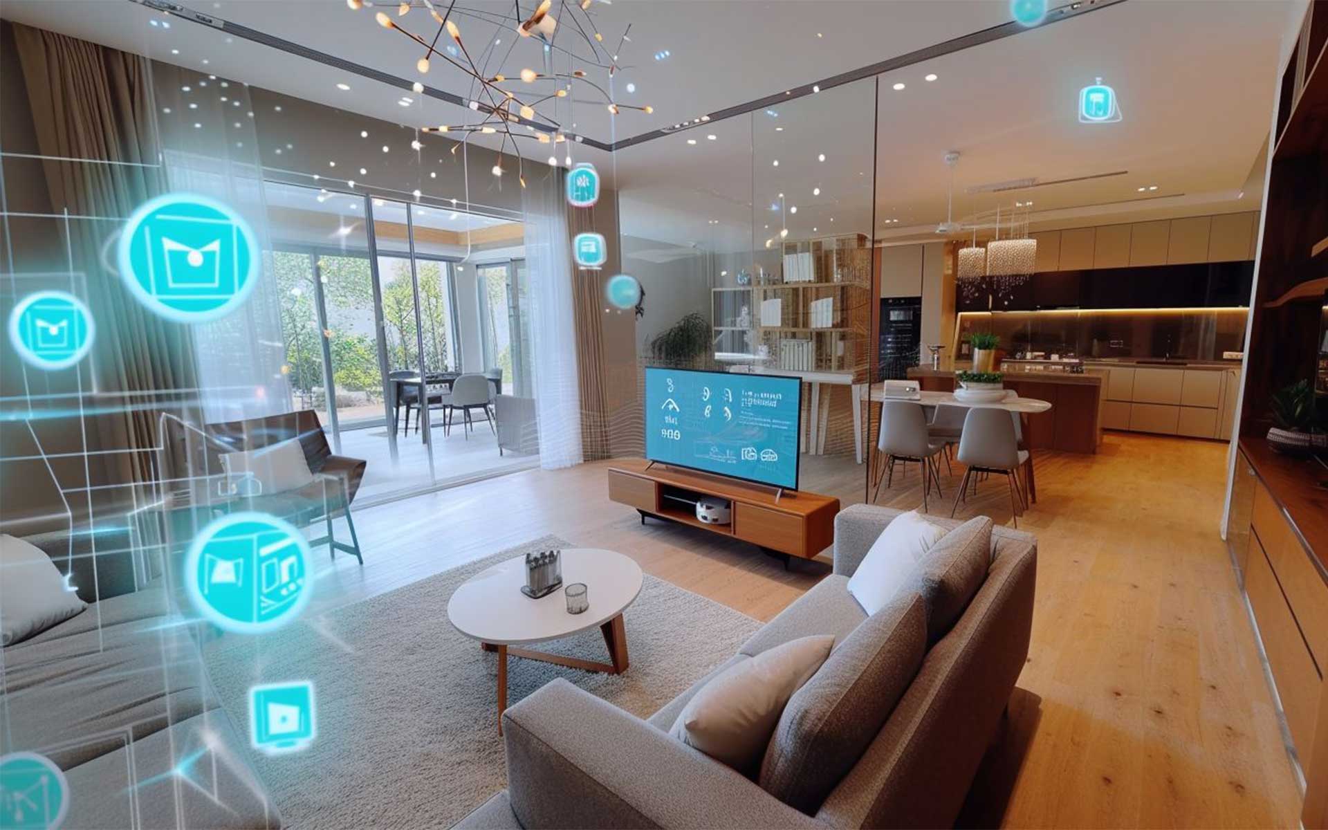 Smart home IoT devices connected through a secure home network